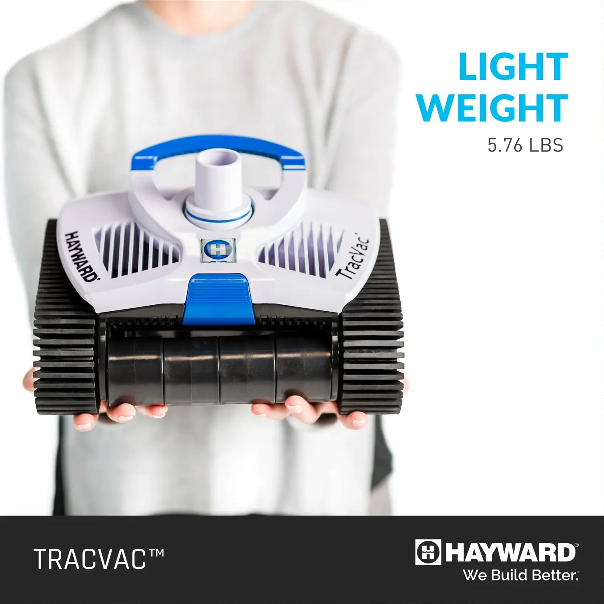 Hayward TracVac Lightweight In Ground Pool Suction Vacuum Cleaner, White