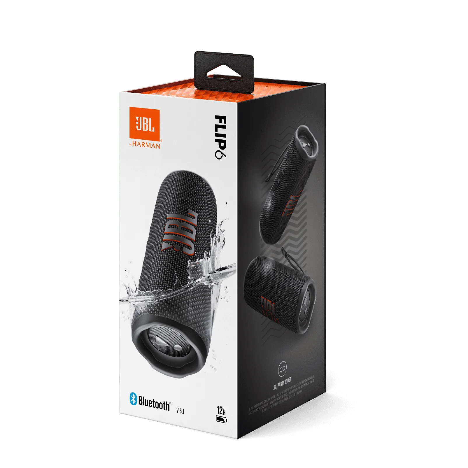JBL Flip 6 Portable Waterproof Speaker (Black)