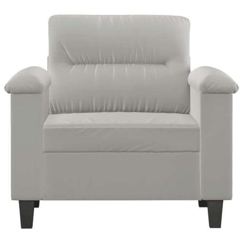 Sofa Chair Light Gray 23.6" Microfiber Fabric,Versatile Sofa Chair: Comfort, Style, and Durability for Your Home Sofas & Couches for Living Room