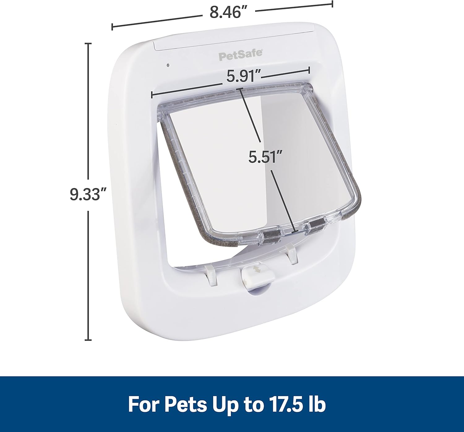 PetSafe Microchip Cat Door, Exterior or Interior Pet Door - Multi-User RFID Access Up To 40 Pets, 4-Way Locking, Weatherproof, DIY Easy Install, Hardware Kit; Privacy for Cat Litter Box or Pet Feeder