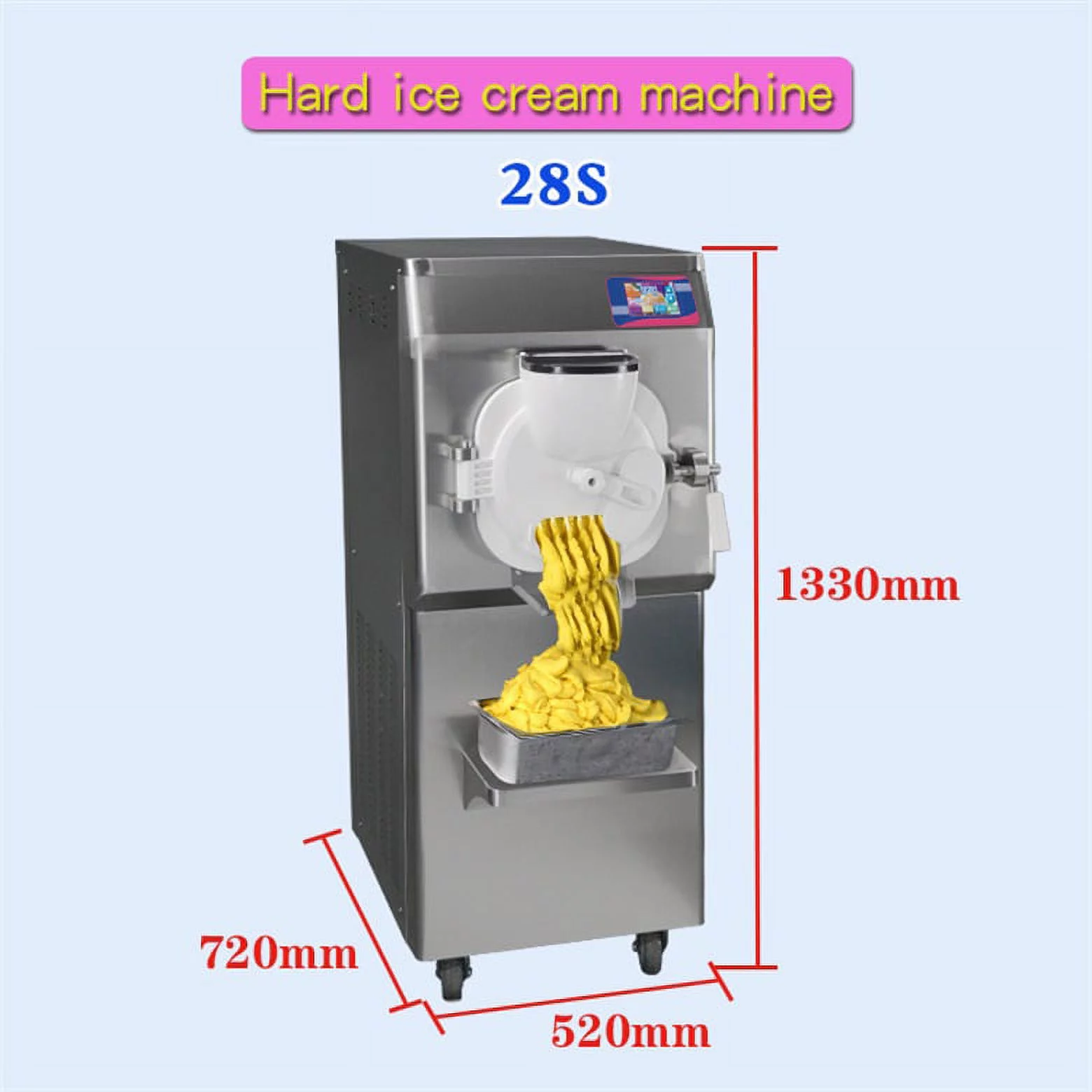 Kolice ETL Commercial Hard Ice Cream Machine, Batch Freezer,Italian Ice Water Machine-30-40L/H