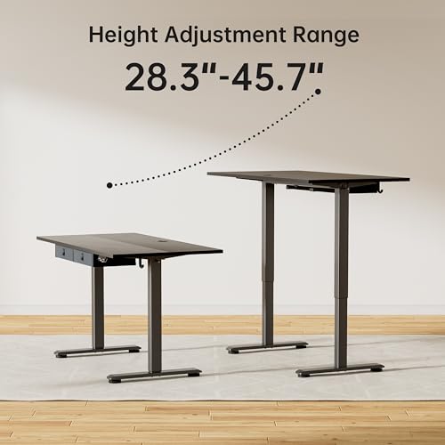 Standing Desk with 2 Drawers, Adjustable Height Electric Desk with Storage, 63 x 24 Inches Sit Stand Up Computer Table for Work Office Home, White