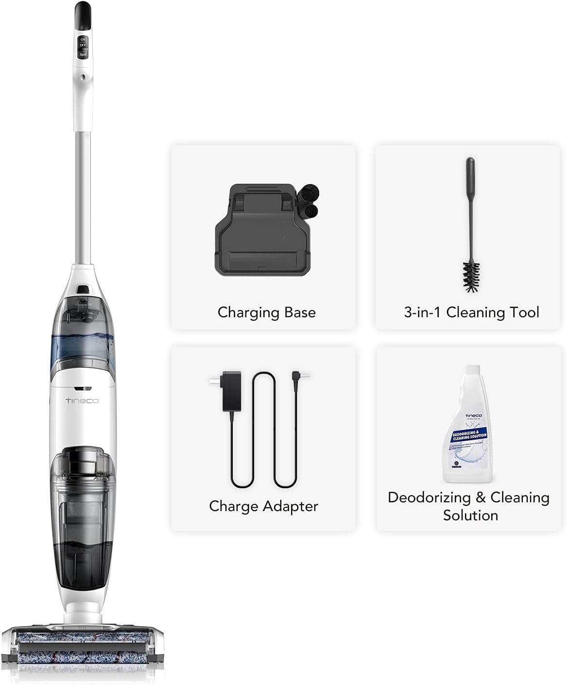 Tineco iFLOOR Cordless Wet Dry Vacuum Cleaner and Mop, Powerful One-Step Cleaning for Hard Floors, Great for Sticky Messes and Pet Hair