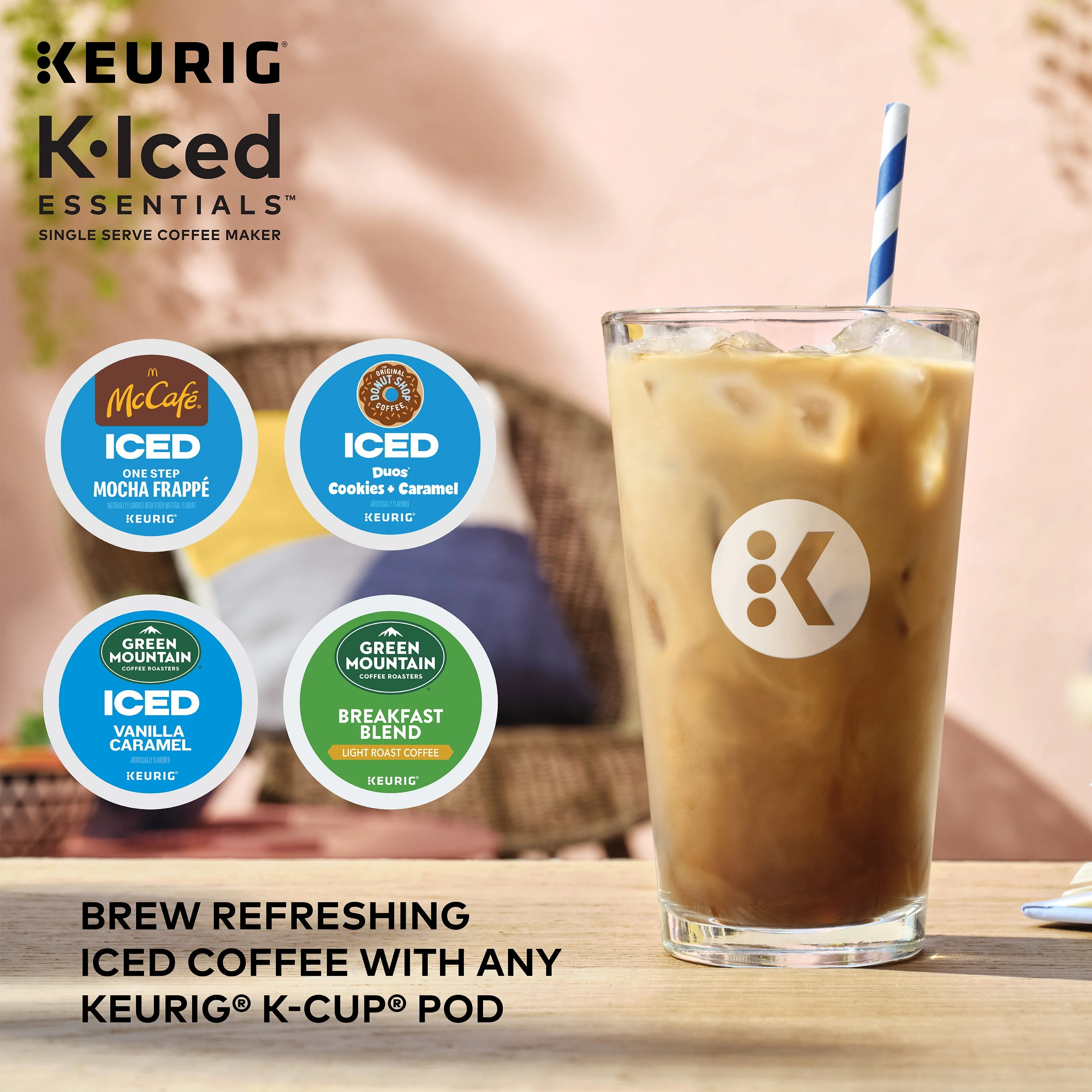 Keurig K-Iced Essentials Gray Iced and Hot Single-Serve K-Cup Pod Coffee Maker
