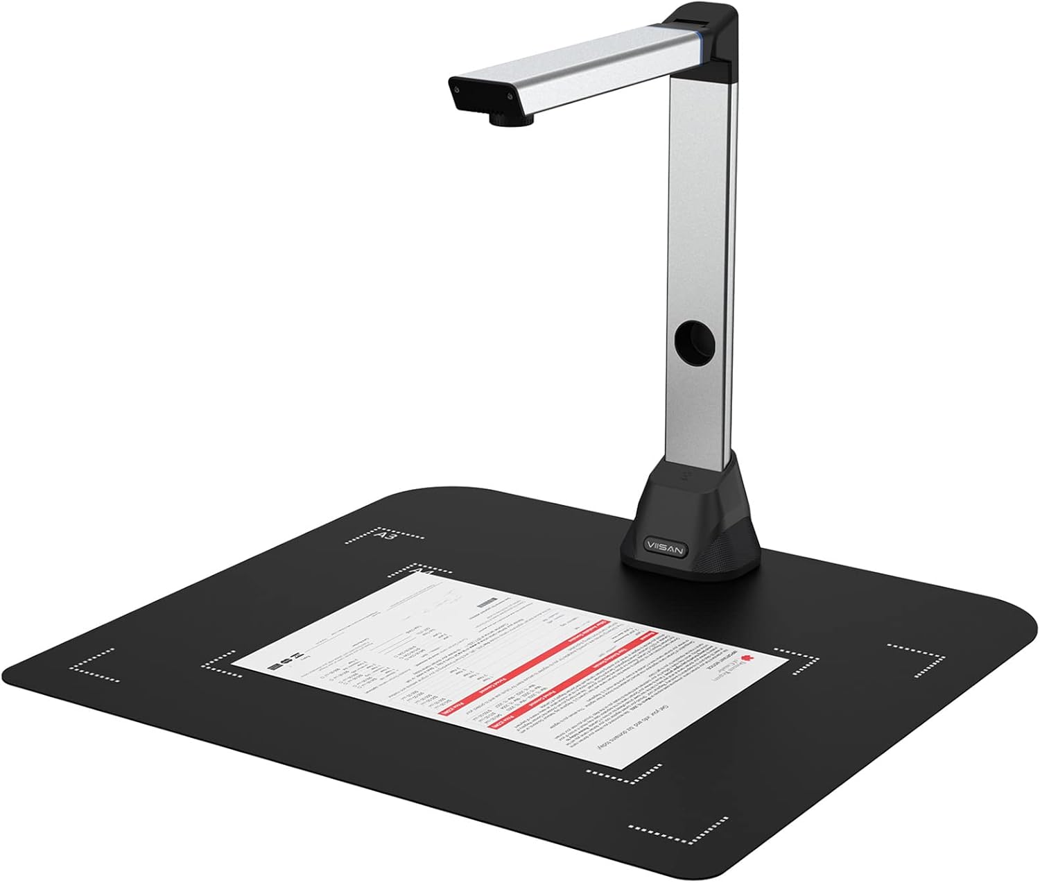 Ultra High Definition 10MP Document Camera/Webcam - VIISAN Document Scanner with 100+ Languages OCR Tech, Capture Size A3 for Remote Teaching & Live Demo, Plug and Play USB Scanner for Windows, Mac OS