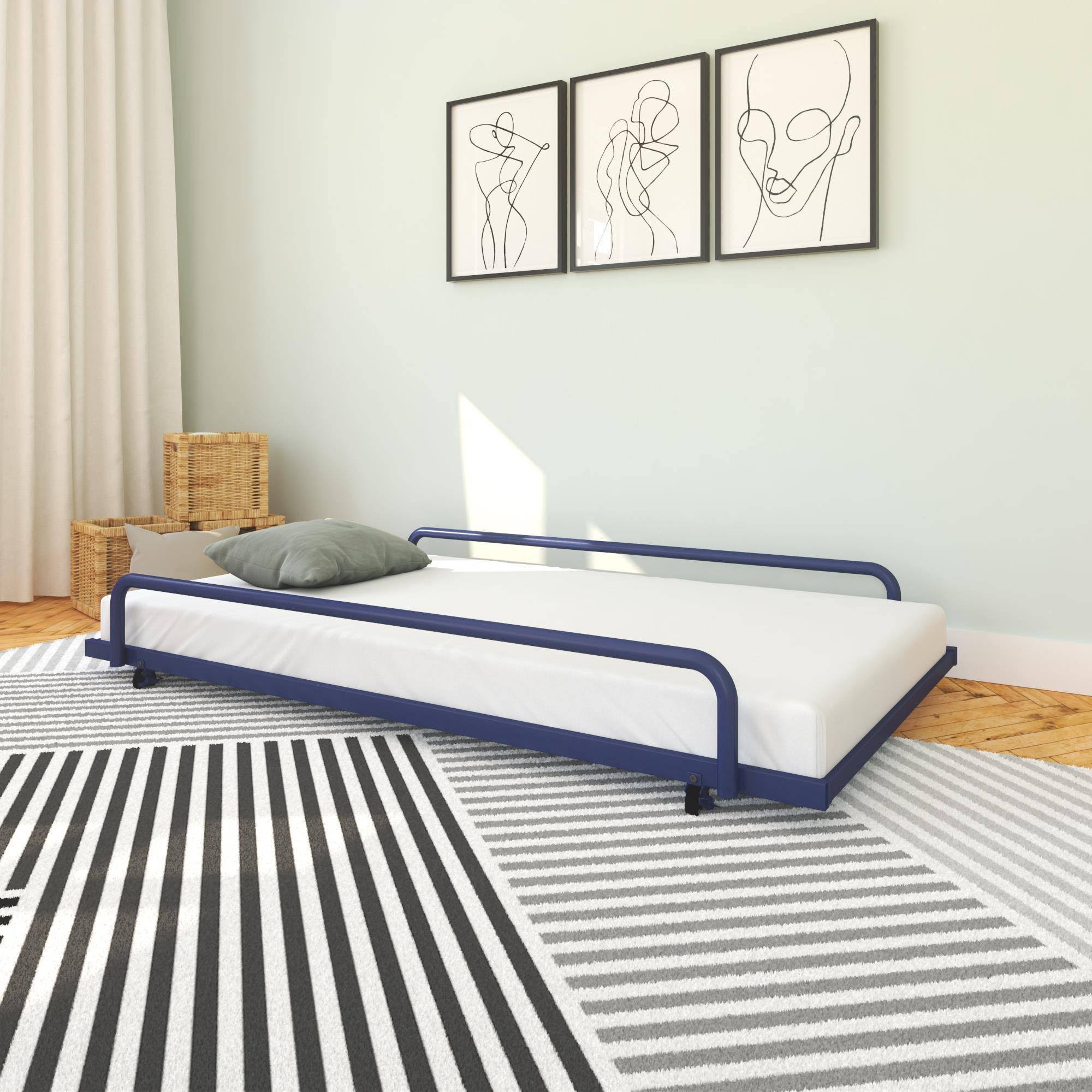 Twin Nyla Trundle for Daybed Round Tube Blue - Room u0026 Joy
