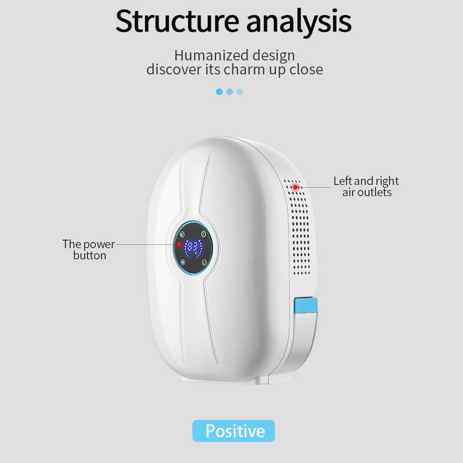 Mini Portable Dehumidifier Mute Home Small Dehumidifier 500ML Capacity For Room