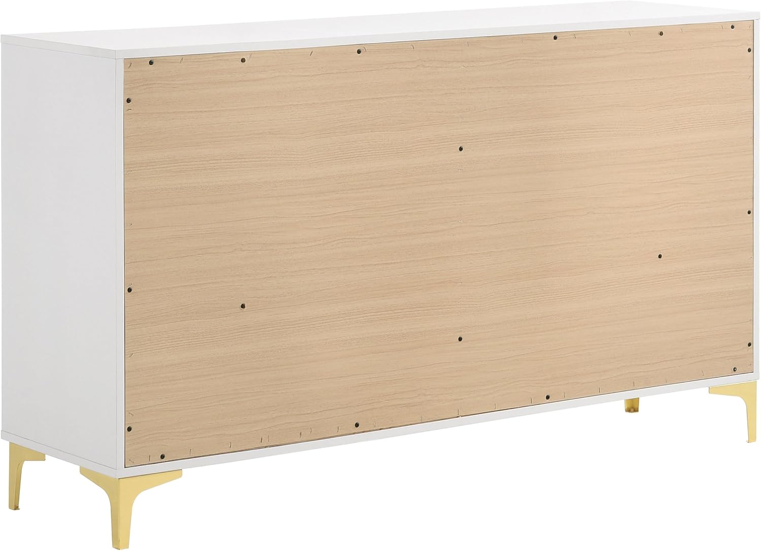 Coaster Home Furnishings Kendall 5-piece Modern Bedroom Set Queen Size Upholstered Tufted Bed Frame Velvet Upholstery Nightstand Dresser Mirror and Chest White 224401Q-S5