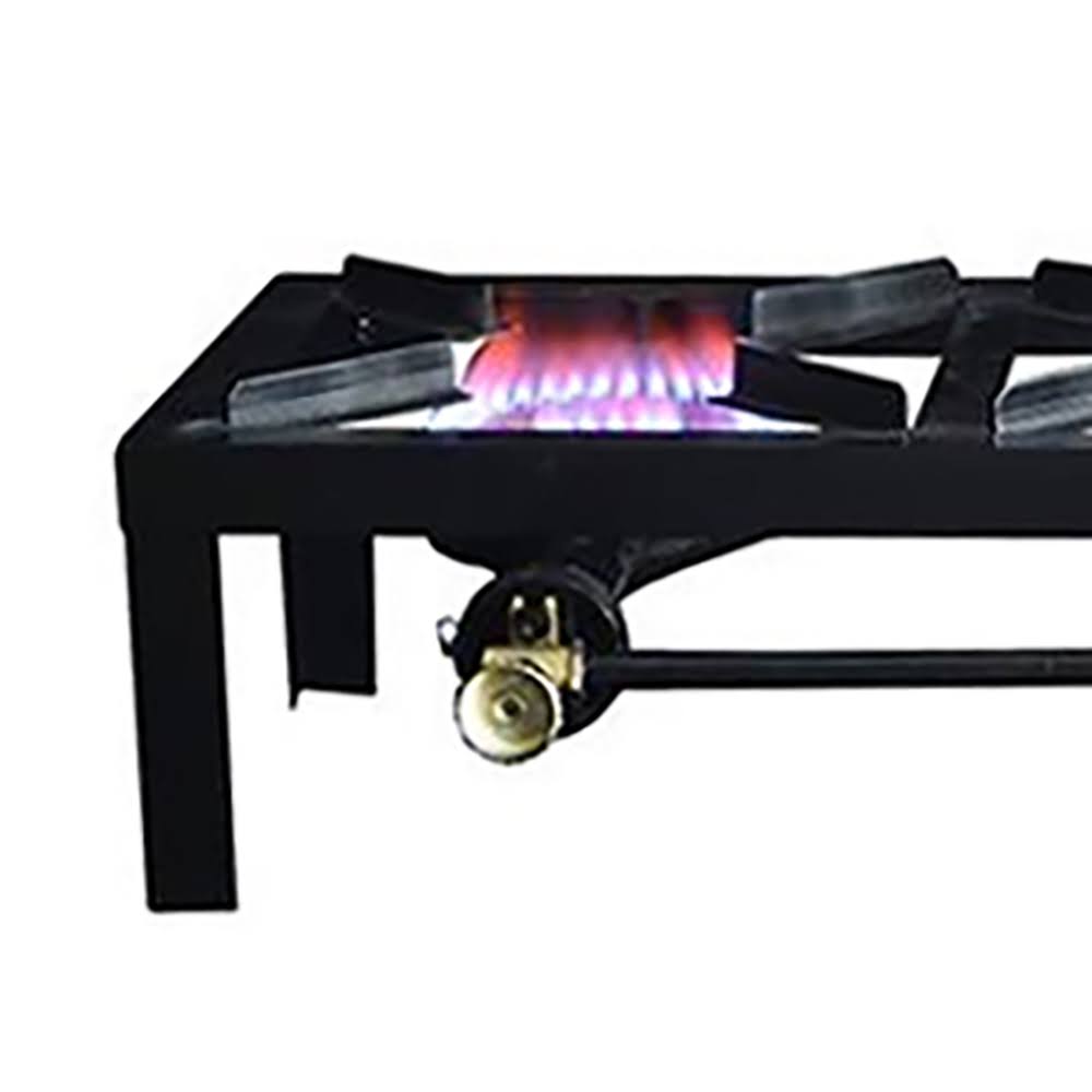 Basecamp Triple Burner Angle Iron Camping Stove, Black
