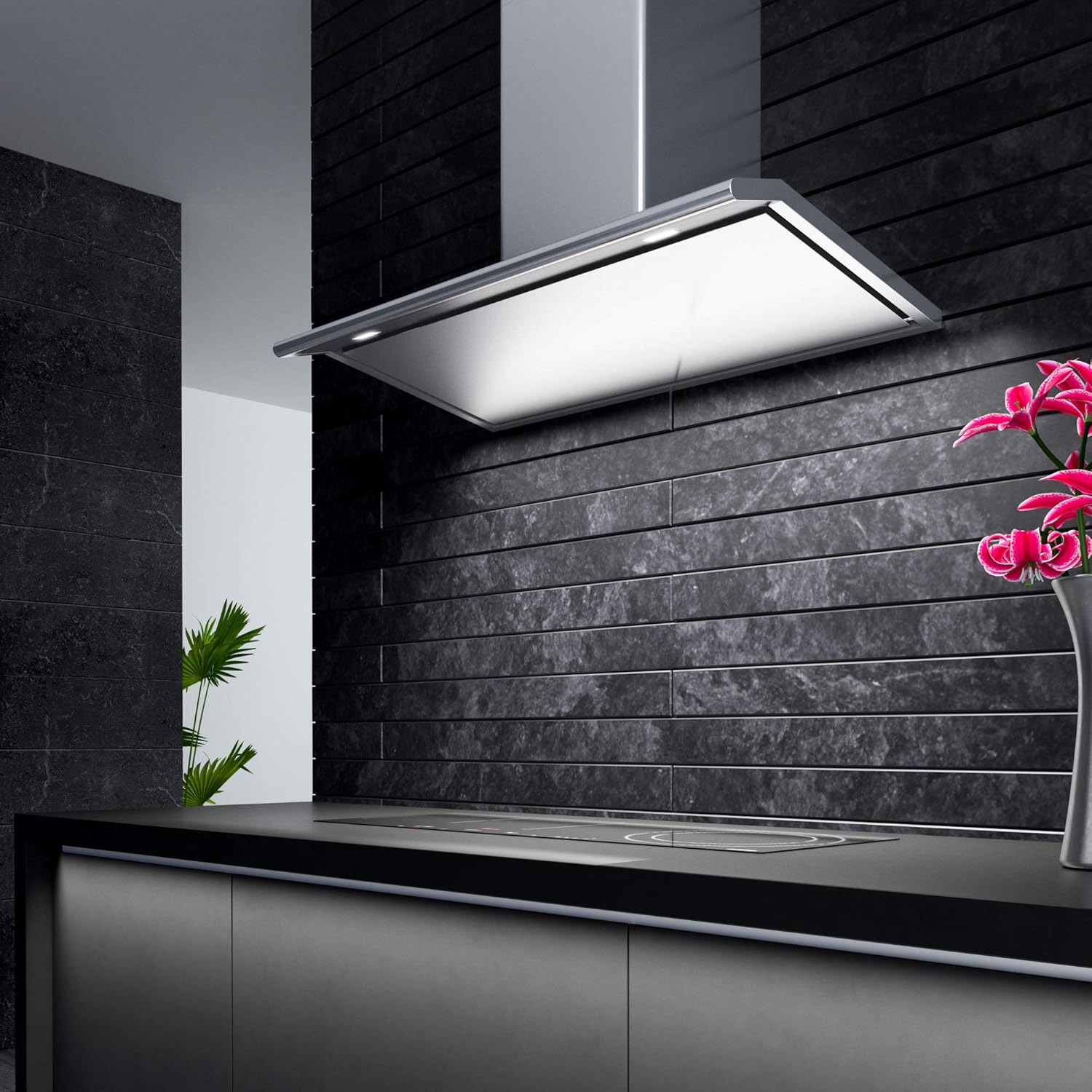 Futuro Futuro Wall-Mount Range Hood 36 | Capri | Kitchen Ducted/Ductless Vent Hood | Stainless Steel Exhaust Hood | LED, Ultra-Quiet with Blower