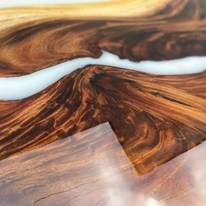 Personalized Large EPOXY Table, Resin Dining Table for 2, 4, 6, 8 River Dining Table Top, Wood Epoxy Coffee Table Top (without Stand, 36 x 24inches)