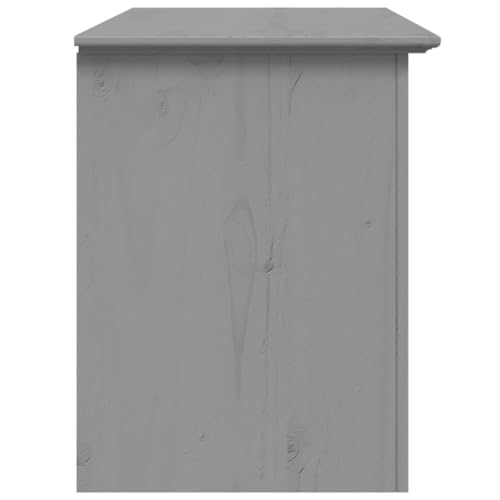 XAVIER Entertainment Center Television Stands Tv Table Tv StandTV Stand with 2 Drawers BODO Gray 35.8"x16.9"x22" Solid Wood Pine Suitable for Office, Meeting Room, Living Room, Hallway