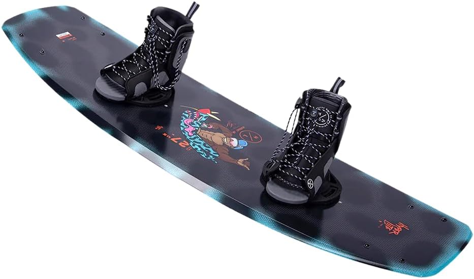 Hyperlite Murray Jr. Kids Wakeboard 127 W/Remix Bindings Black/Aqua 127cm/(12K-2)