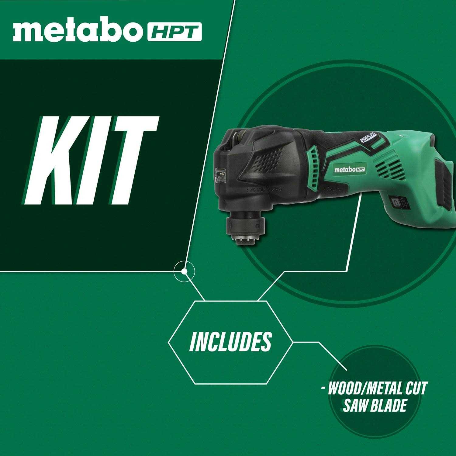 Metabo HPT 18V Brushless Lithium-Ion Cordless Oscillating Multi-Tool