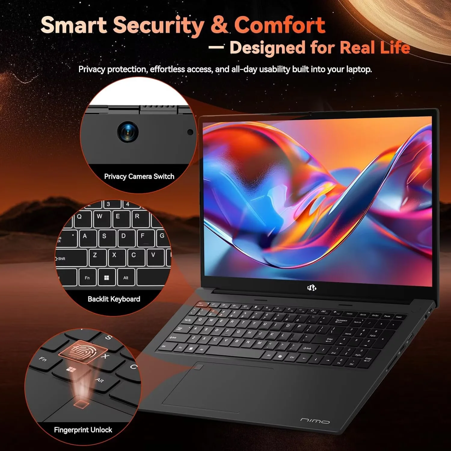 17.3" Gaming-Laptop, AMD Ryzen 7 7735HS (8C/16T, Beats i7-12650H) 64GB DDR5 RAM 1TB SSD Computer with Radeon 680M, 100W Type-C, WiFi-6E, 75Wh Battery, Fingerprint, Backlit Keyboard for Business