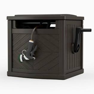 Suncast Garden Hose Storage Box Reel Organizer Patio Water Pipe Holder Protector 150'