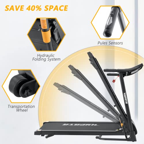 Treadmill 300 lb Capacity,Max 2.5 HP Folding Treadmills for Running and Walking Jogging Exercise with 12 Preset Programs, 300 LBS Weight Capacity,Treadmills for Home