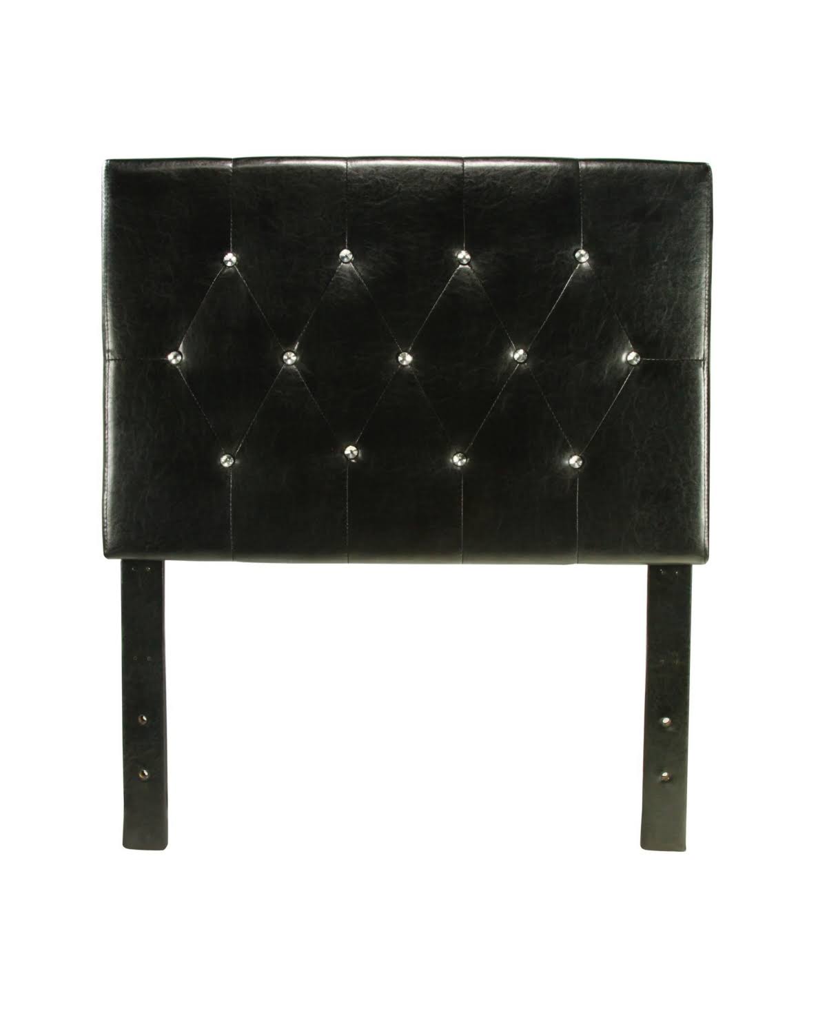 Kylen Twin Tufted Leather Headboard - Black
