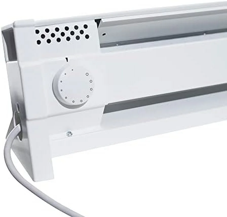 F Series 49" Portable Electric Baseboard Heater (Model: 4P1500W, Part: 05601), 5120 BTU, 120 Volt, 1500 Watt, White