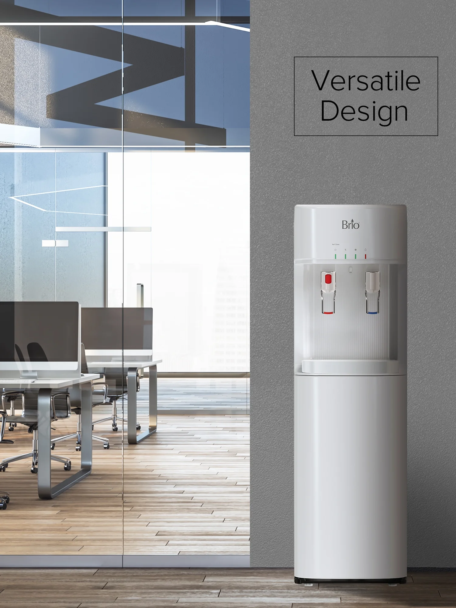 Brio Bottom Load Water Cooler Dispenser for 5 Gallon Bottles – Paddle Dispensing, CLBL320WSCP