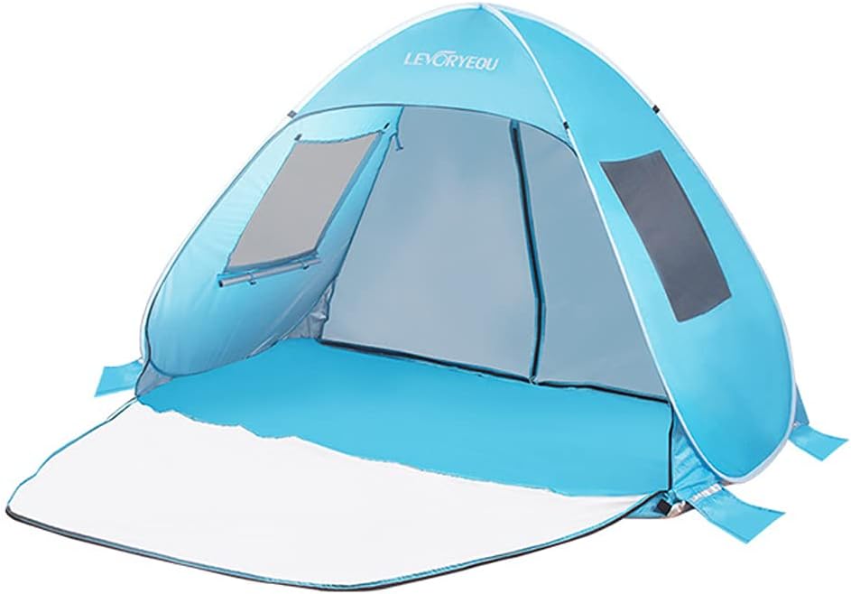Taruor Beach Tent,Beach Tent Sun Shelter Outdoor Camping Pop-up Shade Tent, Tents for Camping, 2-3 Kids Beach Tent for Camping Beach Backyard