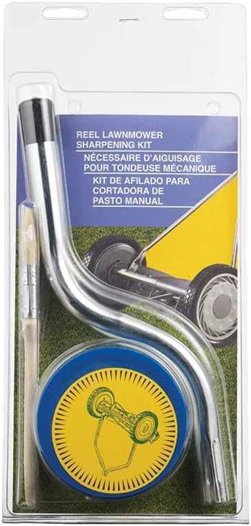 Earthwise 1715-16EW 16-Inch 7-Blade Push Reel Lawn Mower, Grey & American Lawn Mower Company SK-1 Reel Lawn Mower Sharpening Kit, Compound