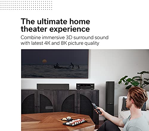 Denon AVR-X1700H 7.2ch 8K Home Theater Receiver with 3D Audio, Voice Control, and HEOS Built-in (Renewed)