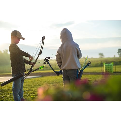 Genesis Original Lightweight Left Handed Archery Compound Bow w/ Adjustable Aluminum Riser, Cam Draw Weight, & Draw Length for Kids and Adults, Yellow