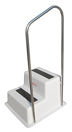 Taylor Made Products Taylor Made Stepsafe Triple Dock Step Handrail Attachment, 26" W x 58" H, Includes Rail Only, Aluminum Construction, Added Safety, Fits 3-Step Models - 47301