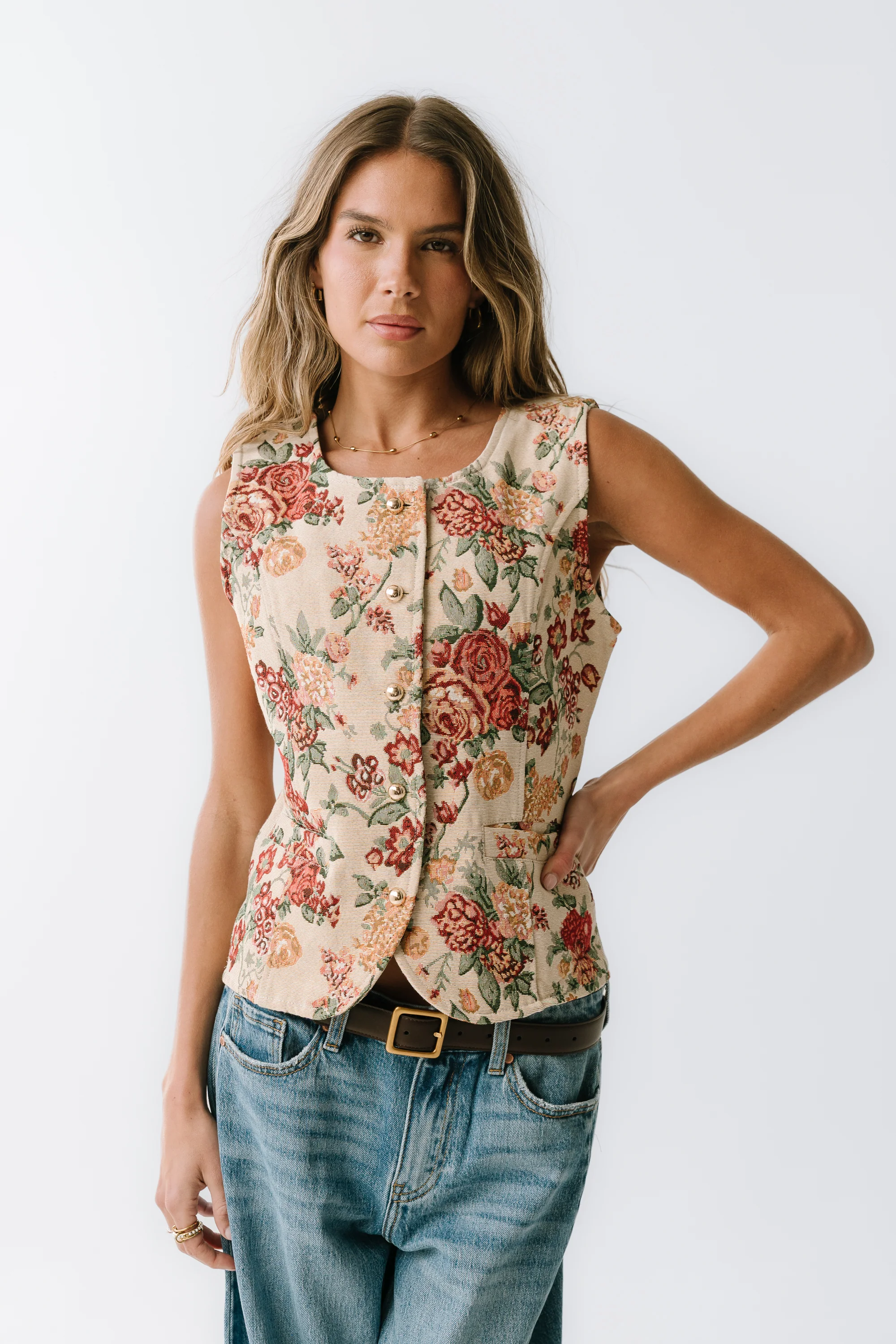 Joanna Floral Vest