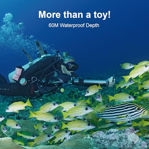 Waydoo Subnado Underwater Scooter, Thumb Controlling Sea Scooter for SUP Paddle Board, Suitable for Pool, Diving, and Snorkeling, Compact and Portable Water Scooter for Adults and Kids