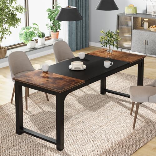 Tribesigns Modern Computer Desk, 63 x 31.5 inch Large Executive Office Desk Computer Table Study Writing Desk Workstation for Home Office, Spliced Desktop, White