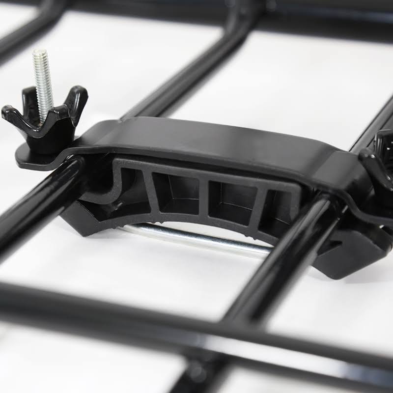 Spec D Tuning RRBK-EXT005BK 43 - 64 in. Cargo Extendable Basket Universal Roof Rack - Black