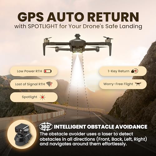 Drone X Pro LIMITLESS 4S Camera Drone for Adults - GPS 4K UHD Drones with Obstacle Avoidance - 3-Axis Gimbal - Auto Return and Follow Mode - Long Flight Time & Control Range - Live Video