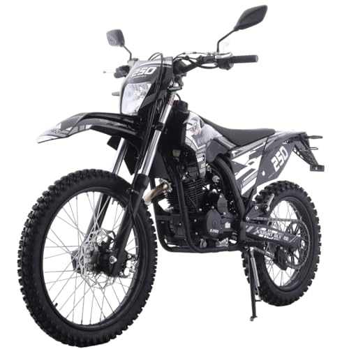 X-PRO Knight DLX 250 Dirt Bike 5-Speed Manual Transmission 21"/18" Wheels Blue | Zongshen Brand Engine, All Lights, Electric/Kick Start