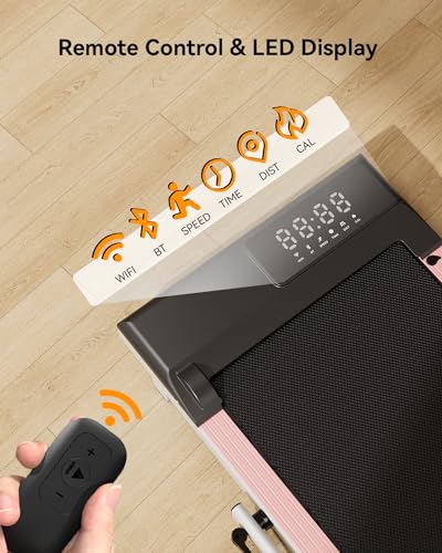 3 in 1 Walking Pad Treadmills - Folding Treadmill 300lbs Capacity Under Desk Treadmill 3.0HP Foldable Treadmill for Home Office with Remote Control & Smart APP Space Saving