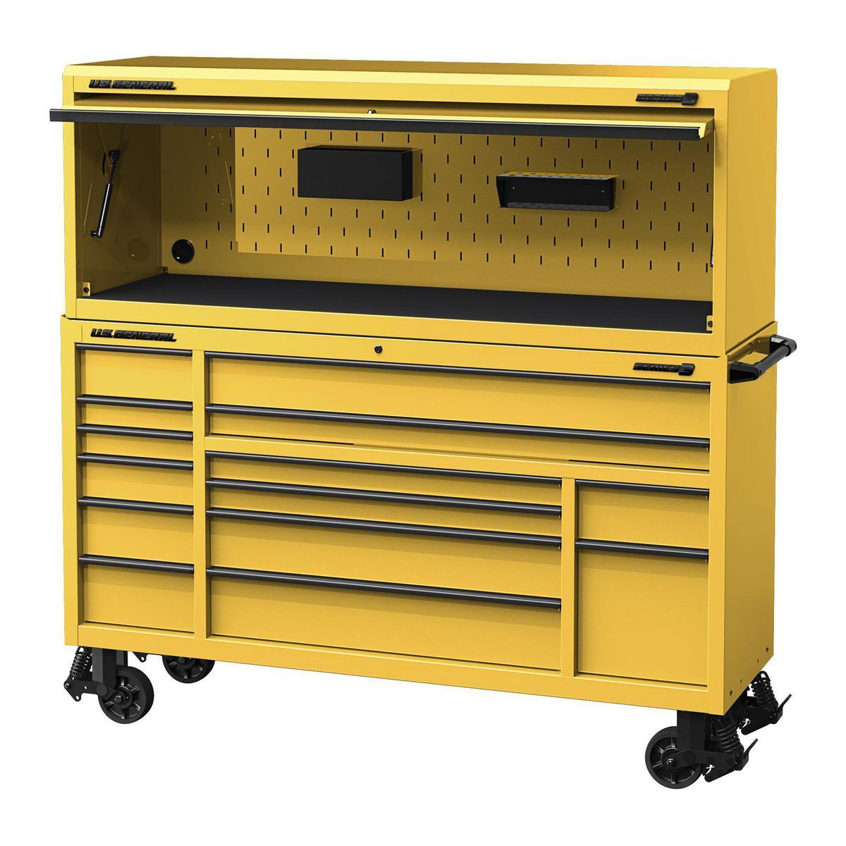 U.S. GENERAL 72 in. x 22 in. Triple-Bank Roll Cab, Series 3, Slate Gray