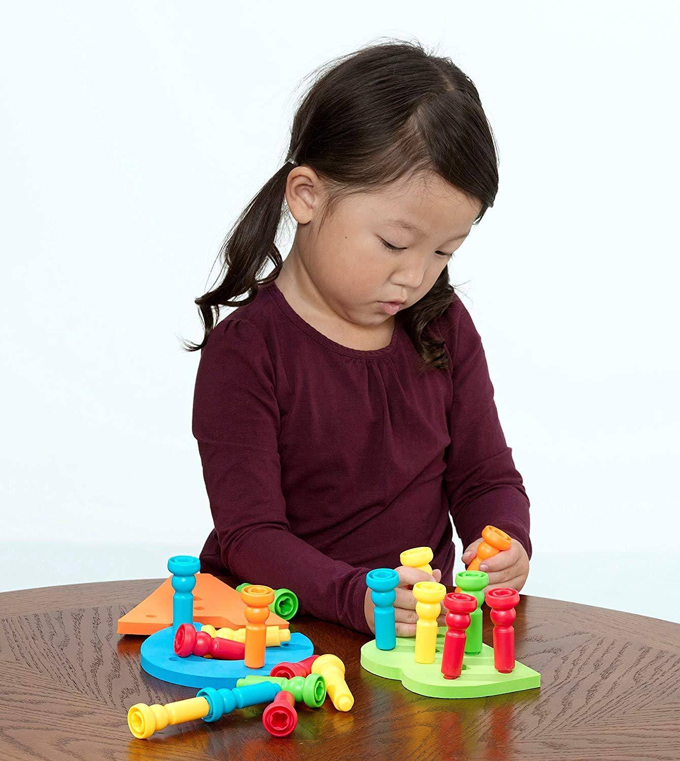 Lauri Tall-Stackers - Pegs A-Z Pegboard Set (Uppercase)