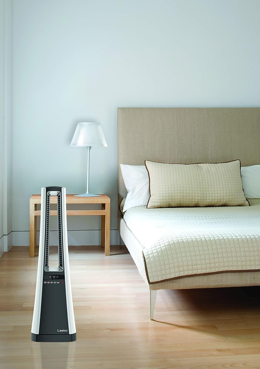 Lasko Bladeless W/Remote Space Heaters, 27", Silver AW300