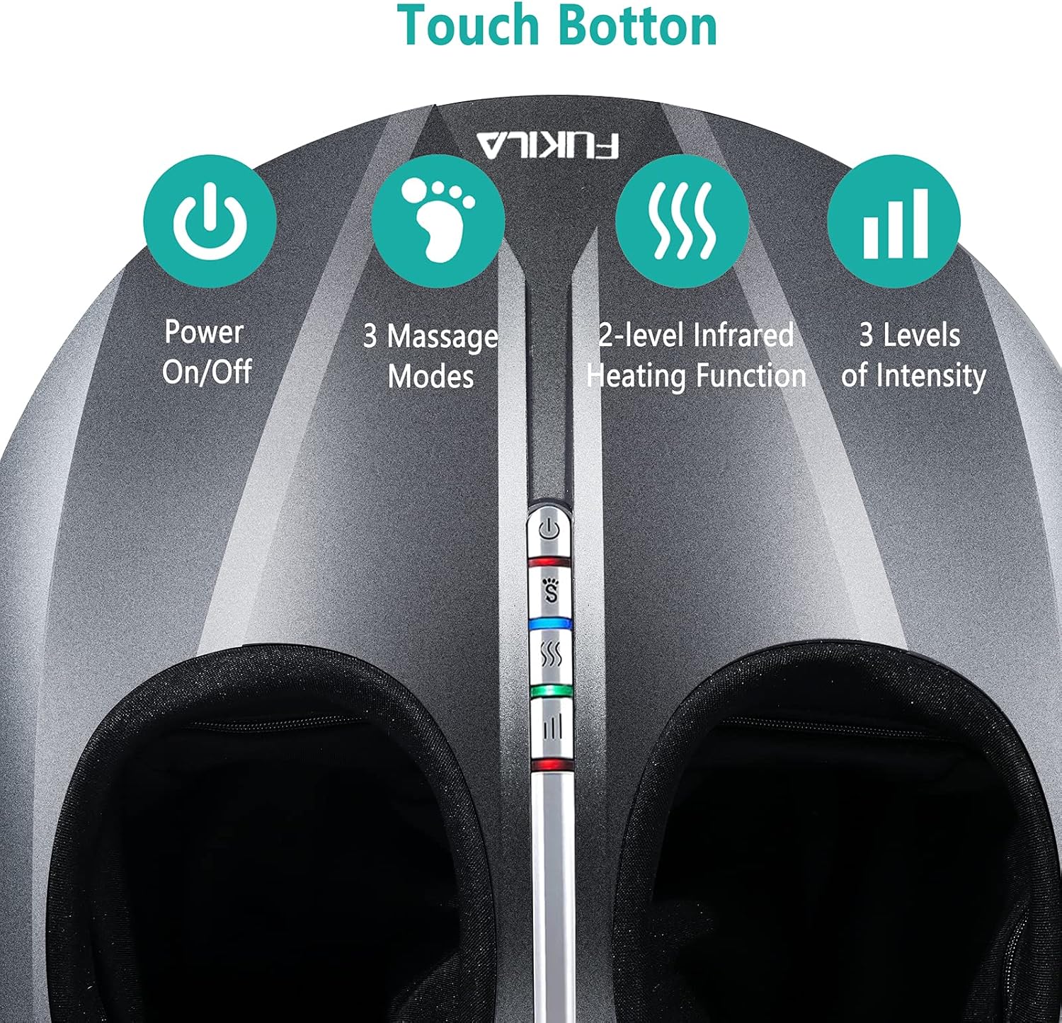 Foot Massager Machine with Soothing Heat and Air Compression,Shiatsu Foot Massage Deep Kneading Therapy, Adjustable Intensity Relax Settings,Feet Massager Relieve Muscle Pain 3 Modes, Remote Control