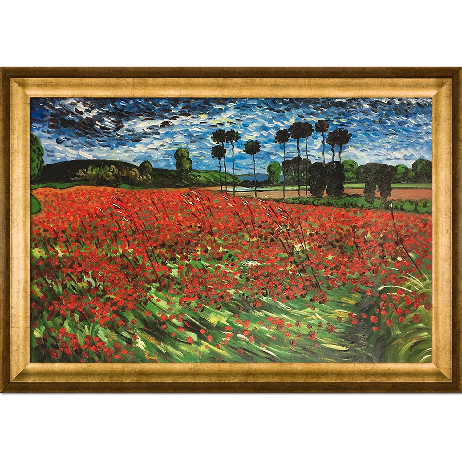 La Pastiche Vincent Van Gogh &Field of Poppies& Hand Painted Oil Reproduction