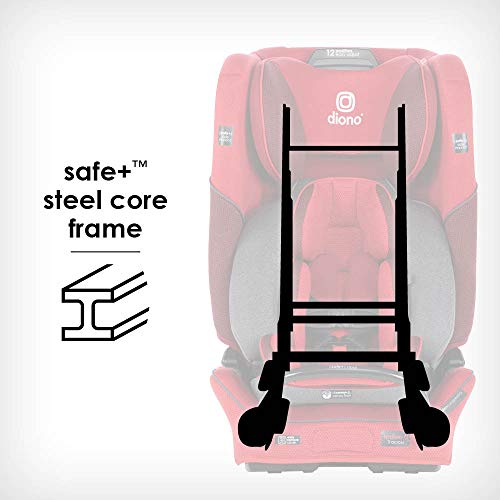 Diono Radian 3QXT SafePlus 4-in-1 Rear and Forward Facing Convertible Car Seat, Safe Plus Engineering, 4 Stage Infant Protection, 10 Years 1 Car Seat, Slim Fit 3 Across, Yellow Mineral