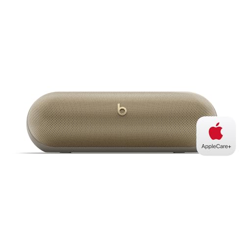 Beats Pill - Portable Bluetooth Speaker- Up to 24H Battery Life, Water Resistant, Bluetooth, Apple & Android Compatible, Seriously Loud Sound for Home, Outdoor and Travel- Champagne Gold