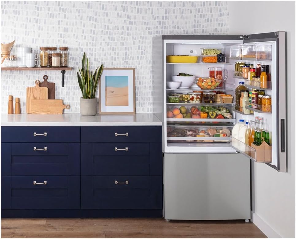 GE® ENERGY STAR® 17.7 Cu. Ft. Counter-Depth Bottom-Freezer Refrigerator