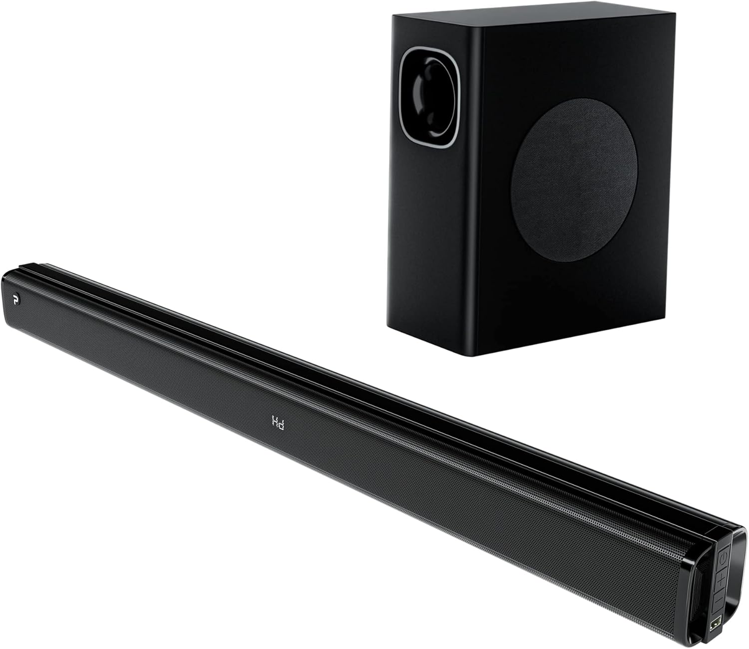 Sound Bar Compatible with Dolby Audio, Roku TV Ready, Sound Bars for TV with Subwoofer, Bluetooth 5.0/HDMI ARC/Optical/AUX/RCA Connection
