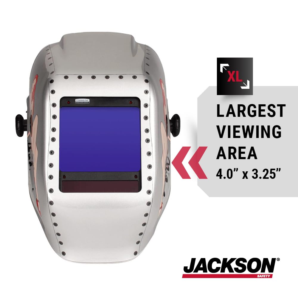 Jackson Safety HLX Welding Hood with TrueSight II Digital Variable ADF Balder Technology - Lightweight Auto Darkening Welding Helmet - ANSI Z87.1