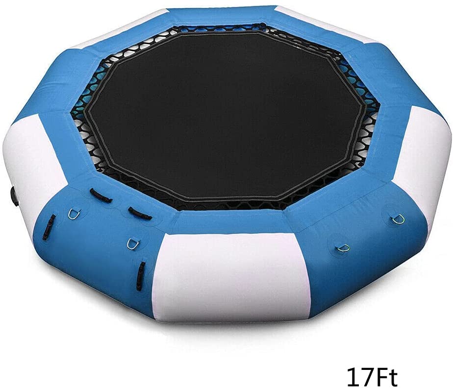 TFCFL 17Ft Inflatable Water Trampoline Floating Bouncing Water Bouncer Lake Pool