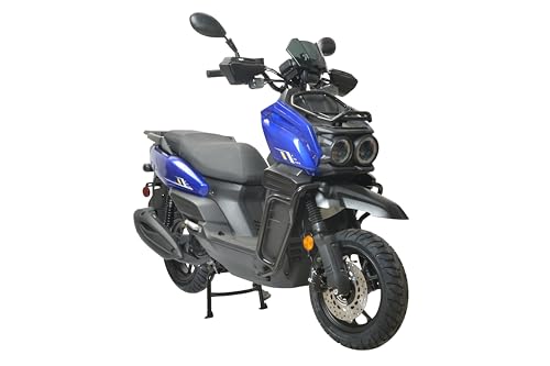 HHH Tank 150 Moped Gas Scooter 150cc Motorcycle Automatic Adult Bike with 12 inch Aluminum Wheels (White)