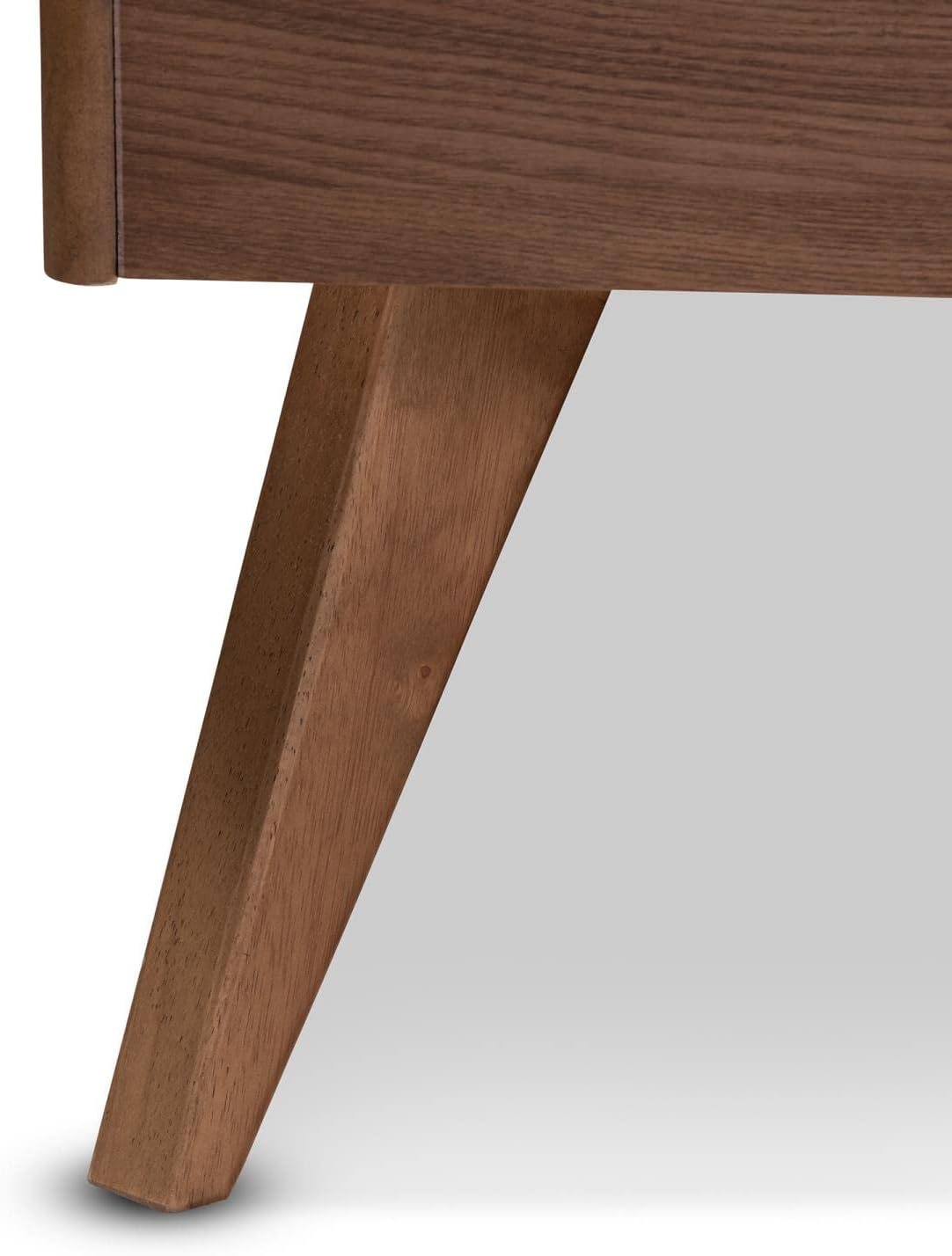 Baxton Studio Artemis Mid-Century Wood Queen Platform Bed in Walnut Brown