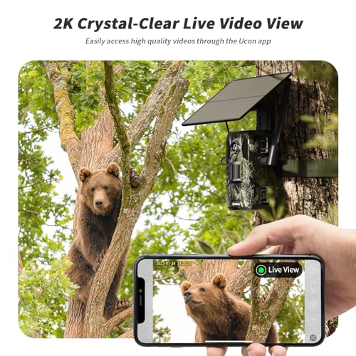 SEHMUA 4G LTE Cellular Trail Cameras 3rd Gen with Live Streaming, Cellular Game Camera Built-in SIM Card Phone Remote Access Solar Trail Camera with Motion Activated 0.2s Trigger Time IP66 Waterproof